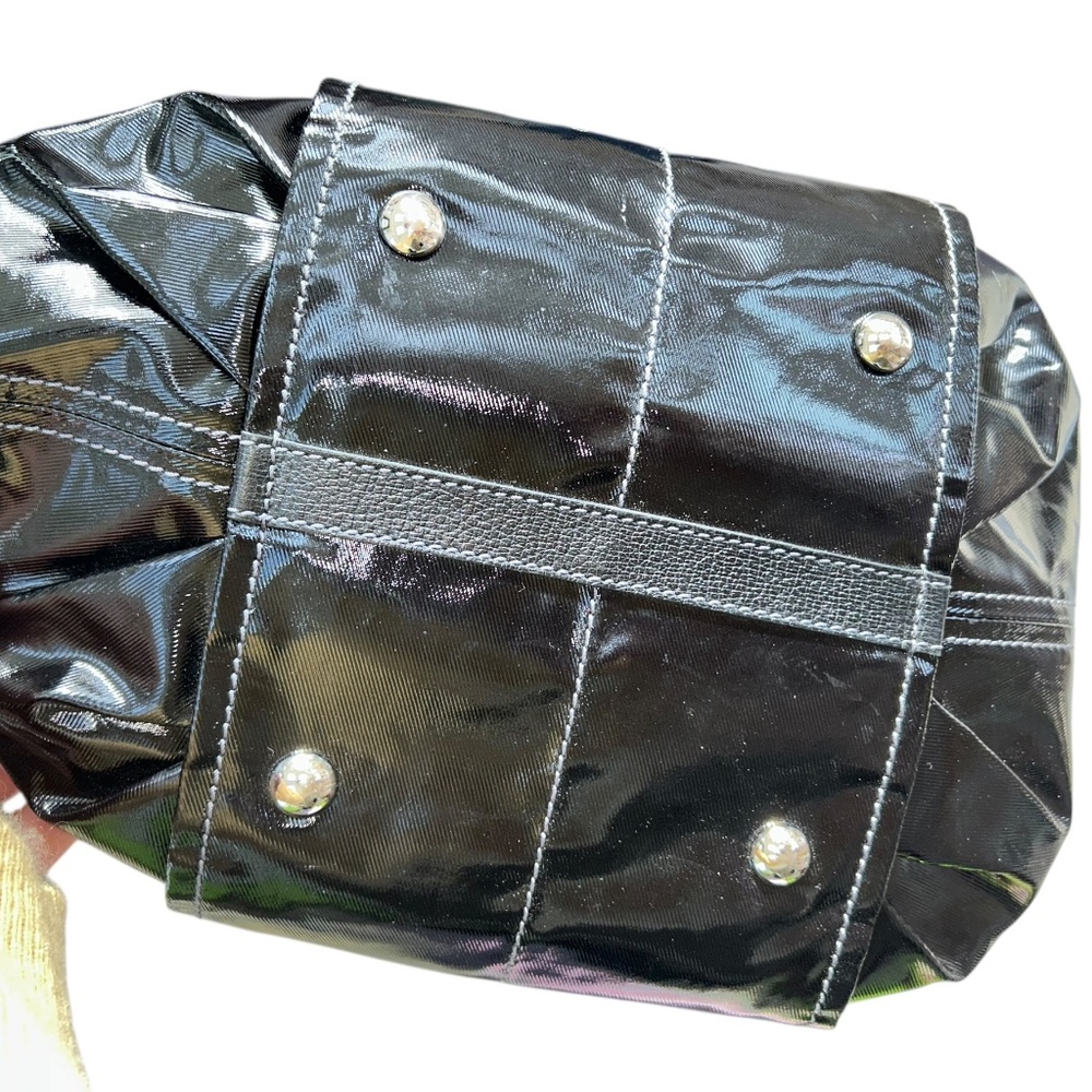 Tods authentic Pasmy Bauleto black genuine leather trim shoulder bag purse ITALY - Picture 10 of 10